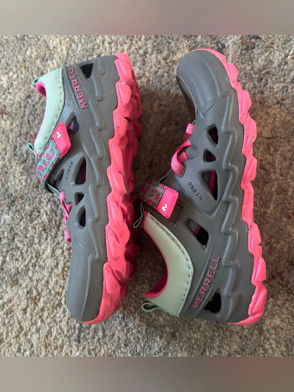 Merrell Select Grip Hydro Sport Hiking Sandals Outdoors Girls Size 10M preschool
